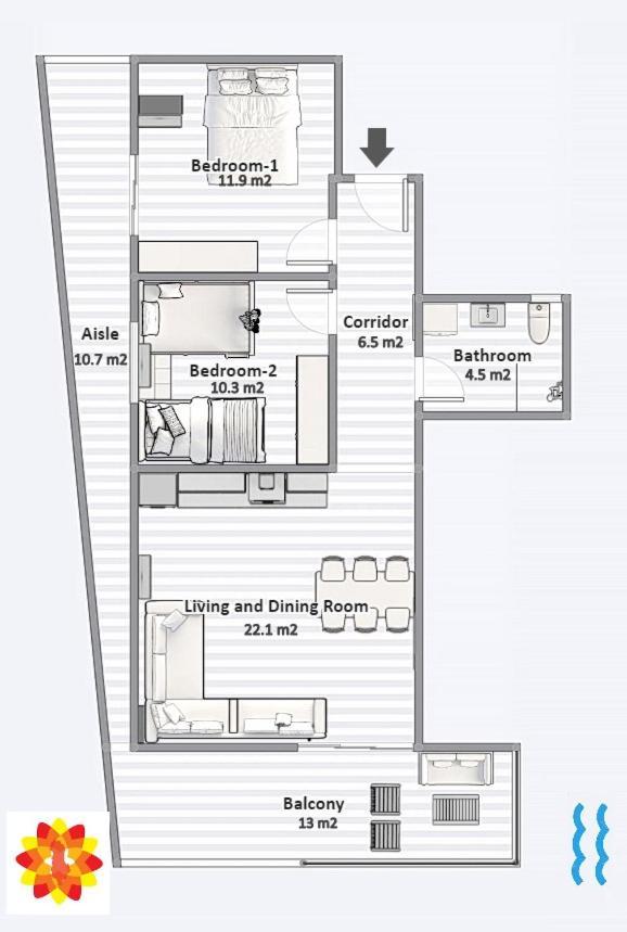 Sea And City View Apartment Sarandë Eksteriør bilde